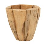 Cache - pot en bois 'jack teck' 30cm naturel