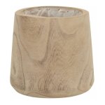 Cache - pot en bois 'wave' 21cm naturel Cache - pot en bois 'wave' 21cm naturel