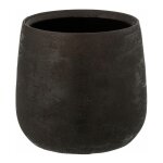 Cache - pot en céramique 'irrégulier' 22cm noir Cache - pot en céramique 'irrégulier' 22cm noir