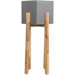 Cache - pot cube avec pieds en bois 30 x 30 x 95 cm pot de fleurs gris en fibre de ciment au design industriel ... Cache - pot cube avec pieds en bois 30 x 30 x 95 cm pot de fleurs gris en fibre de ciment au design industriel ...