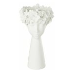 Cache - pot déco 'tête' 40cm blanc Cache - pot déco 'tête' 40cm blanc