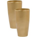 Cache - pots dorés en fibres de verre pierre et résine 32 cm diamètre lisse tseria Cache - pots dorés en fibres de verre pierre et résine 32 cm diamètre lisse tseria