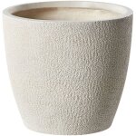 Cache - pot d'ext�rieur ovale 36 x 36 x 32 cm en fibre d'argile blanc cass� kannia