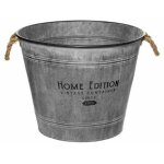 Cache - pot en fer design 'zinc' 49cm gris Cache - pot en fer design 'zinc' 49cm gris