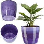 Cache - pot de fleurs 16 cm pour fleurs en marbre violet pour salon - kadax