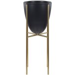 Cache - pot de fleurs sur pieds noir et doré pour plantes et fleurs décoration salon glamour Cache - pot de fleurs sur pieds noir et doré pour plantes et fleurs décoration salon glamour