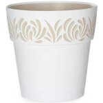 Cache - pot gaia blanc plastique (19 x 19 x 19 cm)