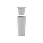 Cache - pot haut veca clou rond hauteur 65 cm - avec cache - pot - couleur : havane - colore: bianco
