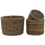 Aubry gaspard - cache - pots en osier brut (lot de 3) Aubry gaspard - cache - pots en osier brut (lot de 3)