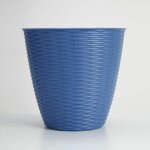 Cache - pot - paglia - d 29 x h 27 cm - bleu - livraison gratuite