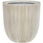 Cache - pot pot à plantes rond 31 cm beige et blanc résistant aux intempéries parfait pour intérieur ... Cache - pot pot à plantes rond 31 cm beige et blanc résistant aux intempéries parfait pour intérieur ...