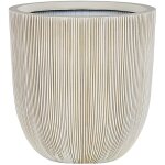 Cache - pot pot à plantes rond 44 cm beige et blanc résistant aux intempéries parfait pour intérieur ... Cache - pot pot à plantes rond 44 cm beige et blanc résistant aux intempéries parfait pour intérieur ...