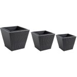 Mobilibrico - cache - pots en rsine tresse (lot de 3) carr