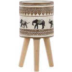 Cache - pot support plantes avec 3 pieds en bois 19 cm de diamètre motif Éléphants peint à la main idéal ... Cache - pot support plantes avec 3 pieds en bois 19 cm de diamètre motif Éléphants peint à la main idéal ...