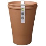 Cache pot en terre cuite irigation aquado 32cm rouge - deroma