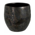 Cache - pot vintage céramique 'smokey' 23cm noir Cache - pot vintage céramique 'smokey' 23cm noir