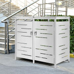 [en. casa] - cache poubelle extrieur fahrenwalde acier 116 x 132 x 80 cm