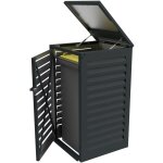 Atole ? cache - poubelle aluminium thermolaqu� 360 litres ? t�le 3mm pour copropri�t� ? r�sistant aux ...