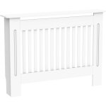 Homcom - cache - radiateur design panneau cabinet 112l x 19l x 81h cm mdf blanc Homcom - cache - radiateur design panneau cabinet 112l x 19l x 81h cm mdf blanc