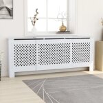 Maison chic - cache - radiateur �quipement pour radiateur mdf blanc 205 cm 16170