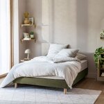 Terre de nuit - cache - sommier bouclette int�gral kaki 180x200 - boucletta