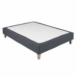 Terre de nuit - cache - sommier coton jersey anthracite 140x190  150x200