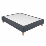 Terre de nuit - cache - sommier coton jersey anthracite 140x200