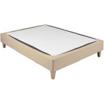 Cache - sommier coton jersey beige 140x200 - beige