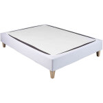 Cache - sommier coton jersey blanc 120x190 � 130x200