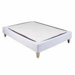 Cache - sommier coton jersey blanc 140x190  150x200