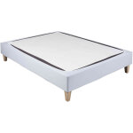 Cache - sommier coton jersey gris 120x190  130x200