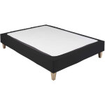 Terre de nuit - cache - sommier coton jersey noir 140x190  150x200 - noir