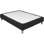 Cache - sommier coton jersey noir 140x200 - noir