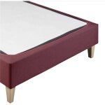 Terre de nuit - cache - sommier coton jersey terre de sienne 200x200 - rouge terracotta