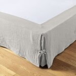 L'effet papillon - cache - sommier gaze de coton 160 x 200 cm gaia gris