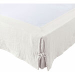 L'effet papillon - cache - sommier gaze de coton 90x190 gaia coloris blanc chantilly