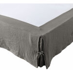 L'effet papillon - cache - sommier gaze de coton 90 x 190 cm gaia coloris gris granit L'effet papillon - cache - sommier gaze de coton 90 x 190 cm gaia coloris gris granit