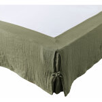L'effet papillon - cache - sommier gaze de coton 90 x 190 cm gaia coloris vert romarin