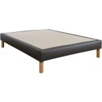 Someo - cache - sommier intgral simili cuir orage 160x200
