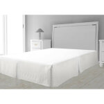 Soleil d ocre - cache sommier microfibre 140x190 cm blanc