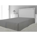 Cache sommier microfibre 140x190 cm gris