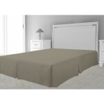 Soleil d ocre - cache sommier microfibre 160x200 cm taupe