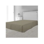 Cache sommier plateau 3 plis 160 x 200 cm - différents coloris taupe Cache sommier plateau 3 plis 160 x 200 cm - différents coloris taupe
