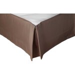 Cache sommier � volant uni taupe 120x190 cm