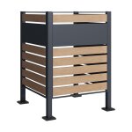 Estexo - cachette pour poubelles boîte à poubelles clôture à poubelles de 120 cm Estexo - cachette pour poubelles boîte à poubelles clôture à poubelles de 120 cm
