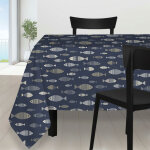 Nappe carre anti - tches 180x180 cm cadaques, par soleil d'ocre
