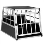 Cadoca - cage de transport pour animaux domestiques noir argent caisse chien bote grille cage pour animaux ...