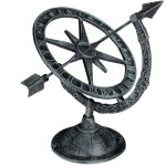 Cadran solaire de jardin, fonte de fer, horloge soleil au design antique, rsistant, 27 x 26 x 18 cm, ...