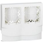 Cadre appareillage saillie 2 postes pose le long des moulures dlplus �paisseur 12, 5mm blanc (031414) ...