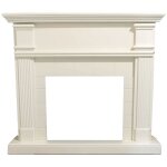 Cadre de chemine blanc crme cm 102, 2x114x28, 2 sined cornice camino caldera bianco